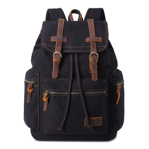 Mochila de Lona Personalizada de Cuero para Hombre y Mujer, para la Escuela, Viajes, Casual - Product Image 6