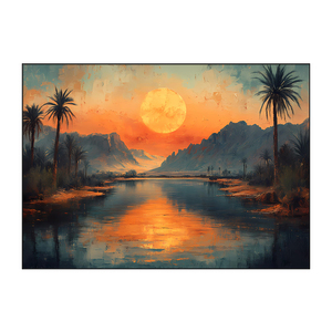 <span class=keywords><strong>Pintura</strong></span> al Óleo <span class=keywords><strong>de</strong></span> Paisaje con Amanecer Pintada a Mano Personalizada sobre Lienzo, Arte <span class=keywords><strong>de</strong></span> <span class=keywords><strong>Pared</strong></span> <span class=keywords><strong>para</strong></span> Decoración del Hogar, Impermeable y Ecológico - Product Image 6