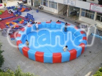 Parc aquatique gonflable avec toboggan pour piscine, accessoire Commercial