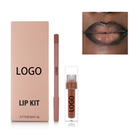 Kit Lèvres Personnalisé Effet Pêche Nude Végétalien Longue Tenue Hydratant Brillant 40 Couleurs Crayon et Gloss Combo