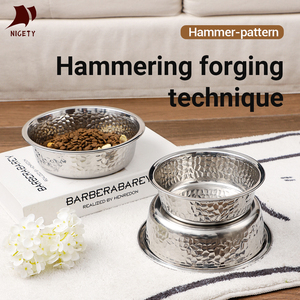 Bols pour chiens écologiques très demandés, design martelé <span class=keywords><strong>de</strong></span> luxe, durable, pour la nourriture et l'eau, pour la maison et les animaleries - Product Image 3