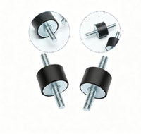 Amortisseur anti-vibration en caoutchouc, isolateur de vibrations, amortisseur à double filetage, montage -40~80°C, générateur, compresseur, pompe, moteur CNC
