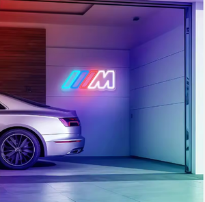 لافتات نيون LED بشعار <span class=keywords><strong>M</strong></span> رائجة البيع، مخصصة الحجم، من البلاستيك PVC، تعمل بجهد 12-220 فولت، USB، للاستخدام في الحدائق الترفيهية، إضاءة نهارية 5000 كلفن - Product Image 5