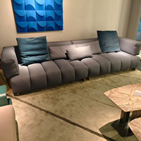 Canapé en cuir véritable de style italien de luxe, canapé droit personnalisable, meubles de salon pour la maison, l'hôtel, canapé de détente