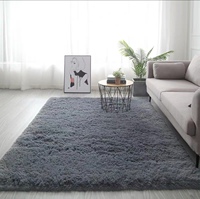 Tapis en fausse fourrure rose super longs et moelleux pour salon, tapis shaggy