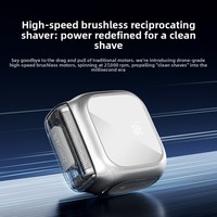 Nouveau rasoir électrique portable à 3 lames à mouvement alternatif haute vitesse 2026, rechargeable, avec écran LED et autonomie de 120 minutes