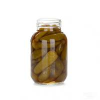 Stoples Kaca Transparan Sishang 950ml untuk Penyimpanan Makanan, Saus, Pengawetan & Penggunaan Rumah Tangga