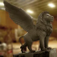 Patung Lansekap Pengelasan Buatan Tangan Kustom Seni Jardin Patung Singa Perunggu Ukuran Hidup