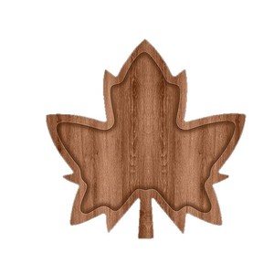 Plateau de service en bois en forme de feuille d'érable pour la présentation de fruits, de collations et de plats cuisinés pour Thanksgiving - Product Image 4