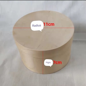 Wholesale Round Wooden Cheese Cake Package Box Candy Popular Bark Handmade custom cake box