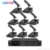 MiCWL A115 Table de bureau carrée Microphones de conférence numériques sans fil Système Président et délégué Option Audio Mic A10M-A115
