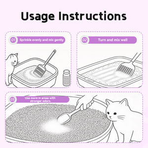 Arena para Gatos Ecológica en Polvo <span class=keywords><strong>Desodorante</strong></span> (200g) Tipo Adsorbente Especialmente Formulada para Hogares con Múltiples Gatos Elimina Olores Potentes - Product Image 2