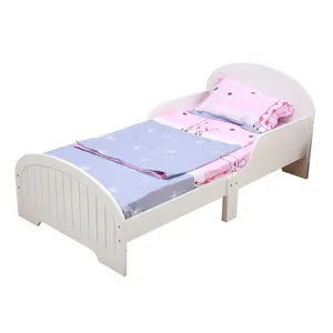 High quality children beds for 140x70cm mattress MDF kids bed stylish white single bed girls indoor furniture