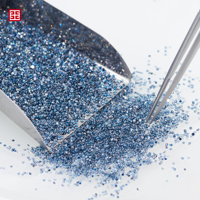 GIGAJEWE Moissanite Diamant Bleu Rond et Taille Fantaisie, Pierre Précieuse Synthétique en Moissanite pour la Fabrication de Bijoux