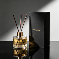 Diffuseur de parfum cylindrique de luxe 100 ml en verre avec bouchon à vis, flacon vide pour diffuseur d'arômes pour la décoration intérieure
