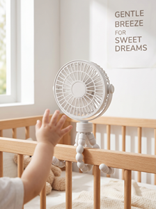 Ventilateur portable flexible pour siège auto bébé, trépied, 3 vitesses réglables, léger, faible bruit, batterie/USB, mini ventilateur de bureau - Product Image 4