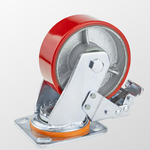 4 "5" 6 "8" Hochleistungs-PU-Trolley-Lenkräder aus Gusseisen für Werks-Handwagen-Werkstatt wagen Schwerlast-Dollies - Product Image 4