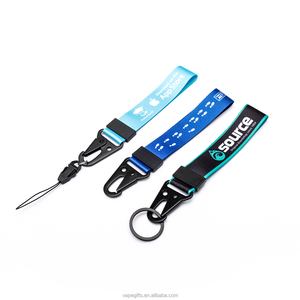 Tùy chỉnh Polyester ngắn phím Dây logo độc đáo bao gồm móc và lụa Màn hình in ấn phụ kiện - Product Image 5