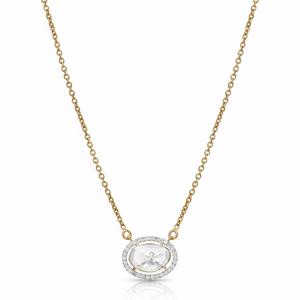 Pendentif ovale en diamant Polki classique, brillant et doux, bijoux fins de luxe avec finition en diamant Polki pour femmes, style traditionnel - Product Image 3