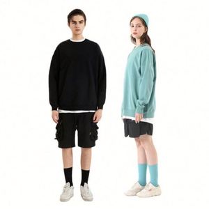 H5402 Vente en gros de sweat-shirts à col rond en coton 100% 380g avec logo brodé personnalisé, sweat-shirt pour hommes - Product Image 6