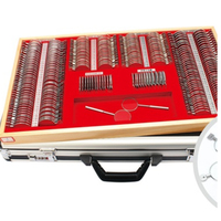 Ensemble de lentilles pour tests métalliques, boîtier en aluminium, 266, 232, 158 pièces