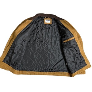 Strong hold Herren Vintage Winter Wind proof Woven Coated Canvas 100% Baumwolle 280g Varsity Jacke mit Reiß verschluss Verschluss <span class=keywords><strong>Solid</strong></span> Pattern - Product Image 2