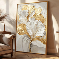 Peinture Murale 3D Moderne en Porcelaine HD, Design Haut de Gamme Doré, Idéale pour Hôtels, Cafés et Salons – Vente en Gros