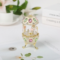 SHINNYGIFTS Antique Imitation Émail Carrousel Boîte À Musique En Métal De Mariage Anniversaire Nouvel An Cadeau Boîte Plaqué Technique pour Souvenir