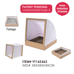 Vente en gros : Maison-griffoir moderne en carton ondulé pour <span class=keywords><strong>chat</strong></span>, tunnel-lit multifonctionnel - Product Image 1