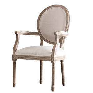 <span class=keywords><strong>Chaise</strong></span> de salle à manger <span class=keywords><strong>Louis</strong></span> en bois à prix avantageux, confortable, avec dossier rond, style vintage, pour banquet - Product Image 1