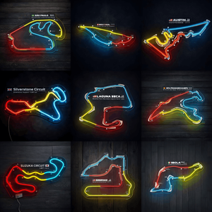 Enseigne au néon LED de style circuit de course, néon personnalisé, lumière au néon pour <span class=keywords><strong>garage</strong></span>, salle de jeux, décoration murale - Product Image 2