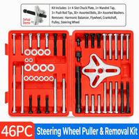 Kit d'outils de dépose universel professionnel CIHOO CIH1733 de 46 pièces pour équilibreur harmonique de volant et poulie, 3 griffes haute performance