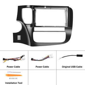 Cadre d'<span class=keywords><strong>autoradio</strong></span> Podofo 9 "<span class=keywords><strong>2</strong></span> <span class=keywords><strong>Din</strong></span> pour Mitsubishi Outlander (conduite à gauche) 2016-2018 cadre stéréo de voiture accessoires de Fascias de voiture - Product Image 6