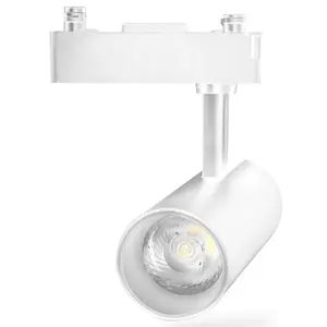 Faretto LED da binario 10W, bianco, due fili; ideale per l'illuminazione di spazi commerciali e la decorazione d'interni. - Product Image 1