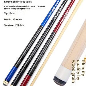 Taco de billar de 13 mm con cabeza grande, estilo chino-americano, negro, con logo MAYSEMDA, para billar de nueve bolas, para golpe de rotura y salto. - Product Image 3