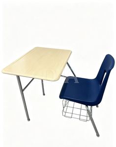 DJA DCT-0007 Hard Plastic Modern School Chrome Finish Combo Desk Hard Plastic Top <strong>Bookrack</strong> 18mm Thick 200kg Capacity 15-Year - Product Image 5