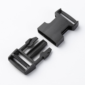 Hebilla de plástico ajustable de 25 mm de diámetro interior, color negro sólido, resistente al desgaste, para accesorios de bolsos y equipaje - Product Image 3