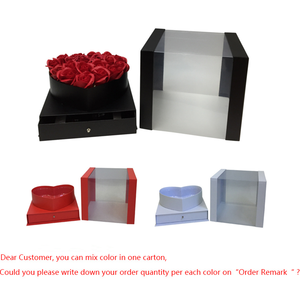 Scatola Regalo Trasparente a Forma di Cuore con Finestra Panoramica in PVC per Fiori - Product Image 2
