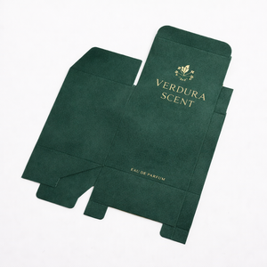 Boîte à parfum pliable personnalisée avec finition en papier texturé et plateau d'insertion pour l'emballage de boutiques de détail en gros - Product Image 3