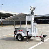 Mini panneaux solaires Caméra de sécurité CCTV solaire Remorques pour travaux de construction en extérieur