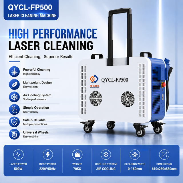 New Pulse Laser Cleaning Machine 500W Eco-Friendly Portable for Stainless Steel Metal Stone Wood Rust Removal Paint Stripping