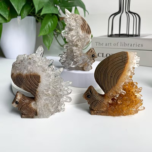Vente en gros : Mini écureuil en cristal de quartz clair poli, pierre de guérison naturelle, ornement artisanal pour la décoration - Product Image 1