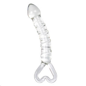 Pene de cristal en forma de corazón, Varita mágica para mujer, tapón Anal con cuentas, juguete sexual para adultos para masturbación de niñas - Product Image 4