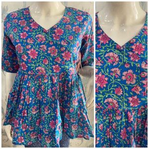 Westurn <b>Women</b> Garments and Dress Long Indian Kurti <b>Kurta</b> Hand Block Short <b>Kurta</b> Kurtis for <b>Women</b> in India - Product Image 3