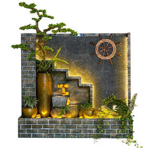 Mur d'eau Quanfangyuan avec rétroéclairage, motif végétal électrique, forme irrégulière, pour la décoration de la maison et des hôtels - Product Image 5