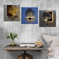Simple plante dorée photo Art esthétique impression toile peinture 3 pièces toile décor à la maison pour salon usine impression HD