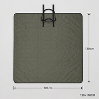 Tapis de pique-nique portable enroulable pour sorties printanières, épais, vert, imperméable et résistant à l'humidité, idéal pour le camping et la plage