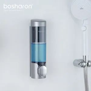 Bomharon elegante impermeabile doccia dispenser di sapone pompa shampoo a parete singolo plastica senza foratura dispenser di sapone intelligente