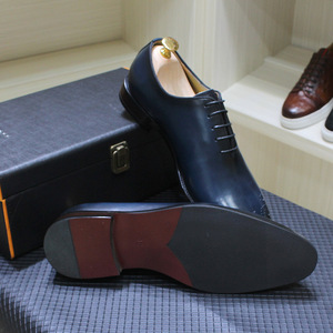 Zapatos Oxford de Otoño, Formales, de Negocios, de Cuero Genuino, con Punta Cuadrada, Tallados a Mano, con Cordones, Transpirables, Antideslizantes - Product Image 4