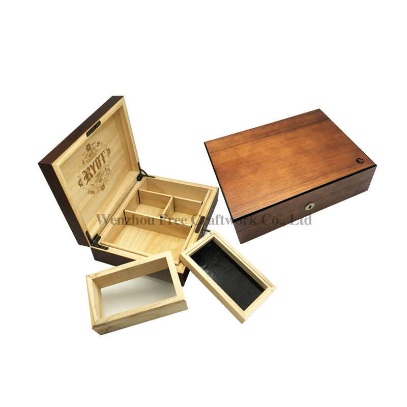Коробка для хранения сорняков, Высококачественная деревянная роскошная коробка для хранения в ретро стиле с замком